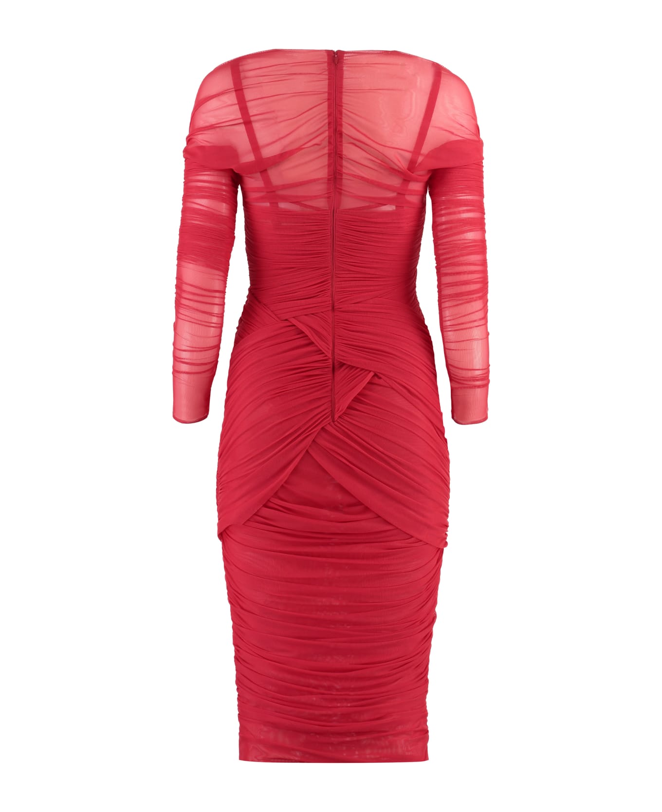 Dolce & Gabbana Draped Dress - red