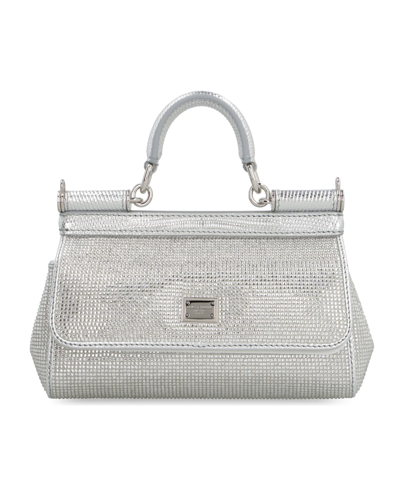 Dolce & Gabbana Sicily Satin Handbag - Silver