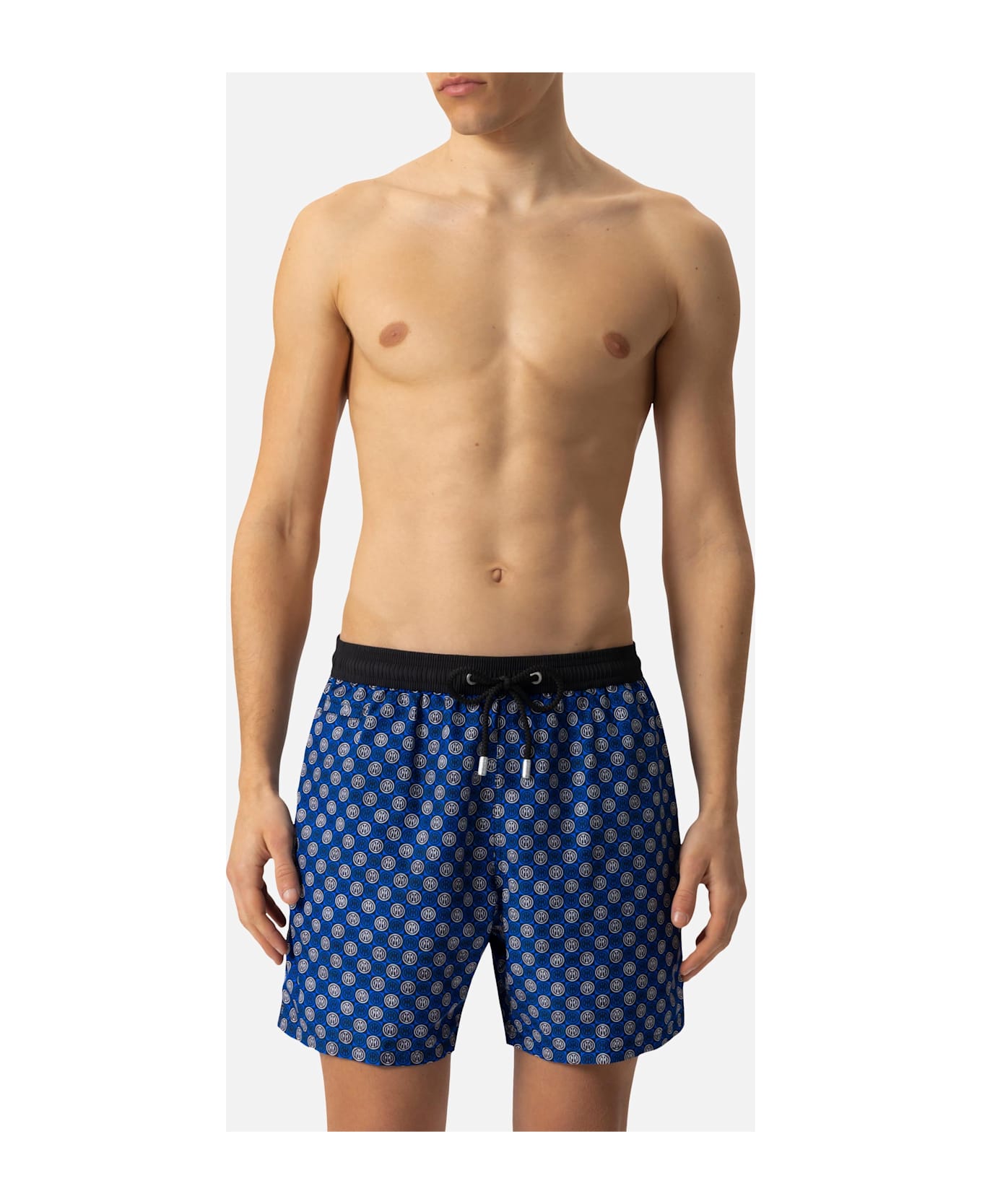 MC2 Saint Barth Lightweight Fabric Swim Shorts Lighting With Inter Print | Inter Fc Special Edition - BLUE