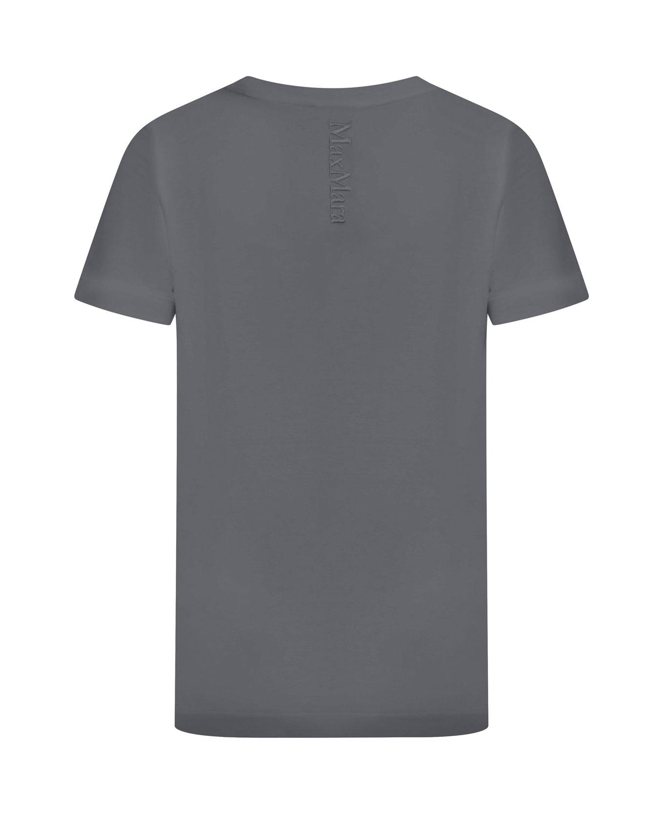 'S Max Mara V-neck Crewneck T-shirt - ANTHRACITE