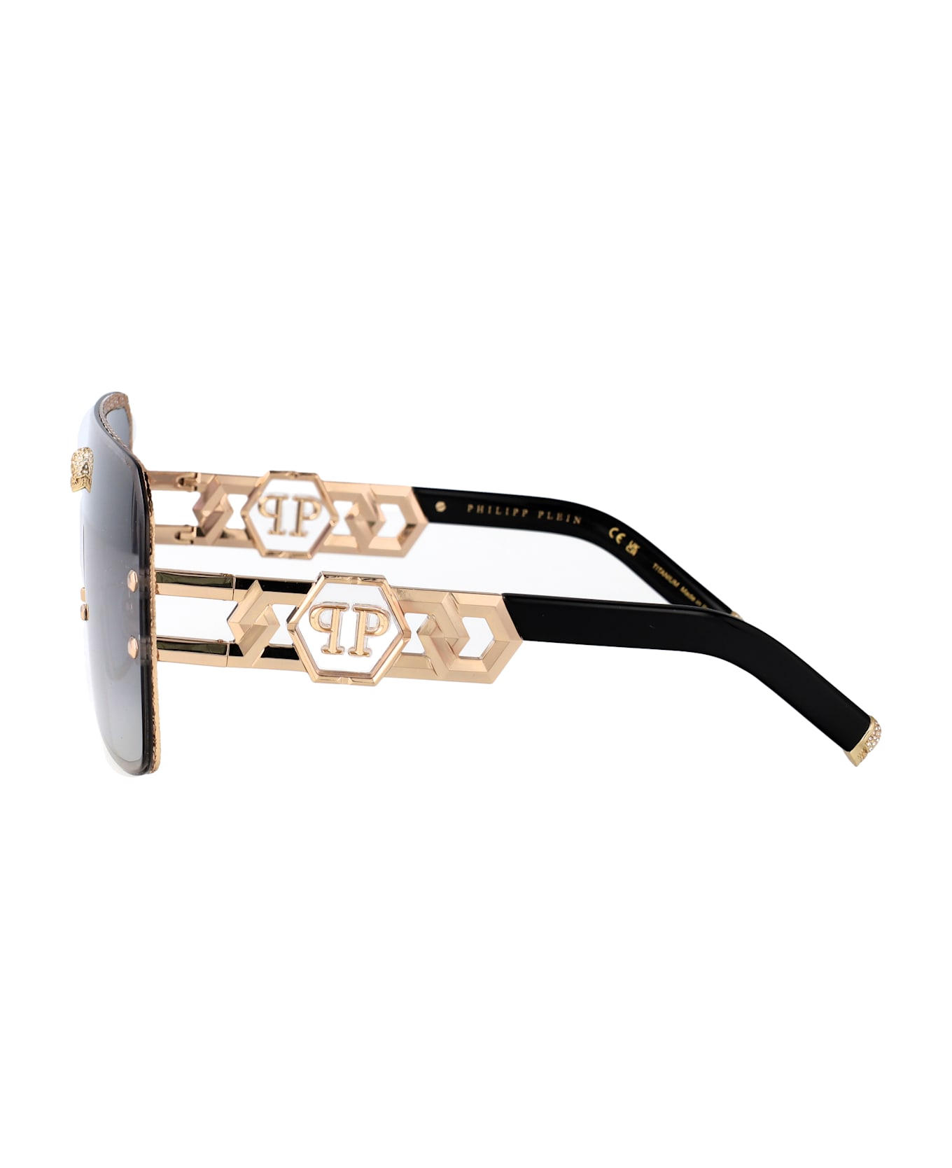 Philipp Plein Iconedge Sunglasses - ORO ROSE
 LUCIDO TOTALE