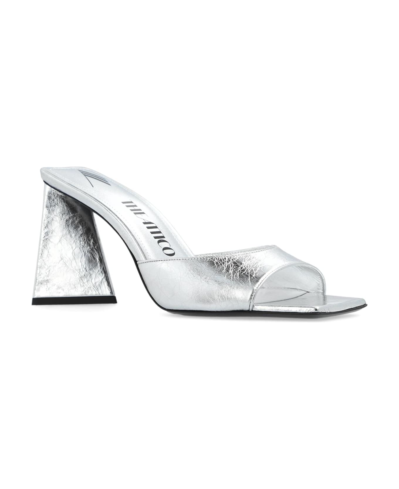 The Attico Heeled Slippers `mini Devon` - Silver