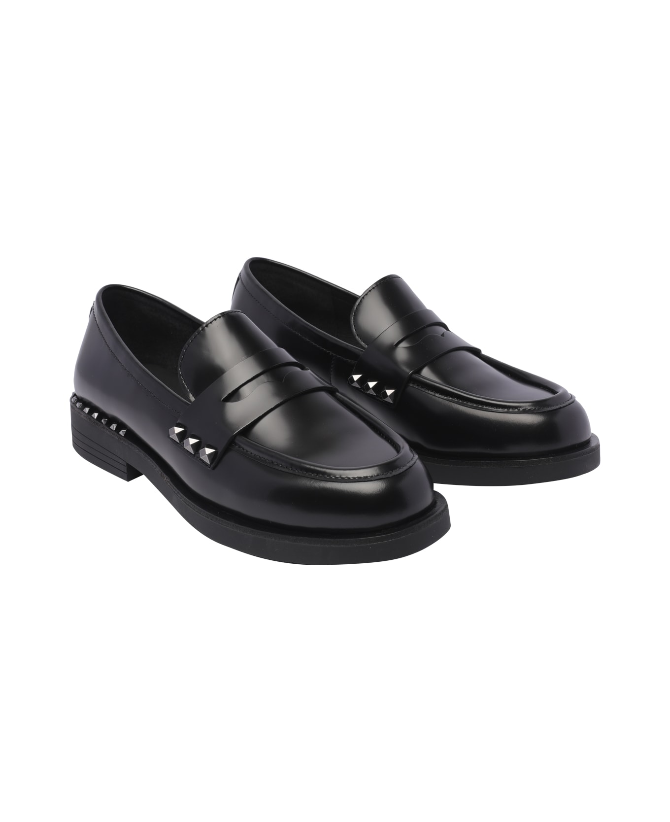 Ash Whisper Studs Loafers - Black