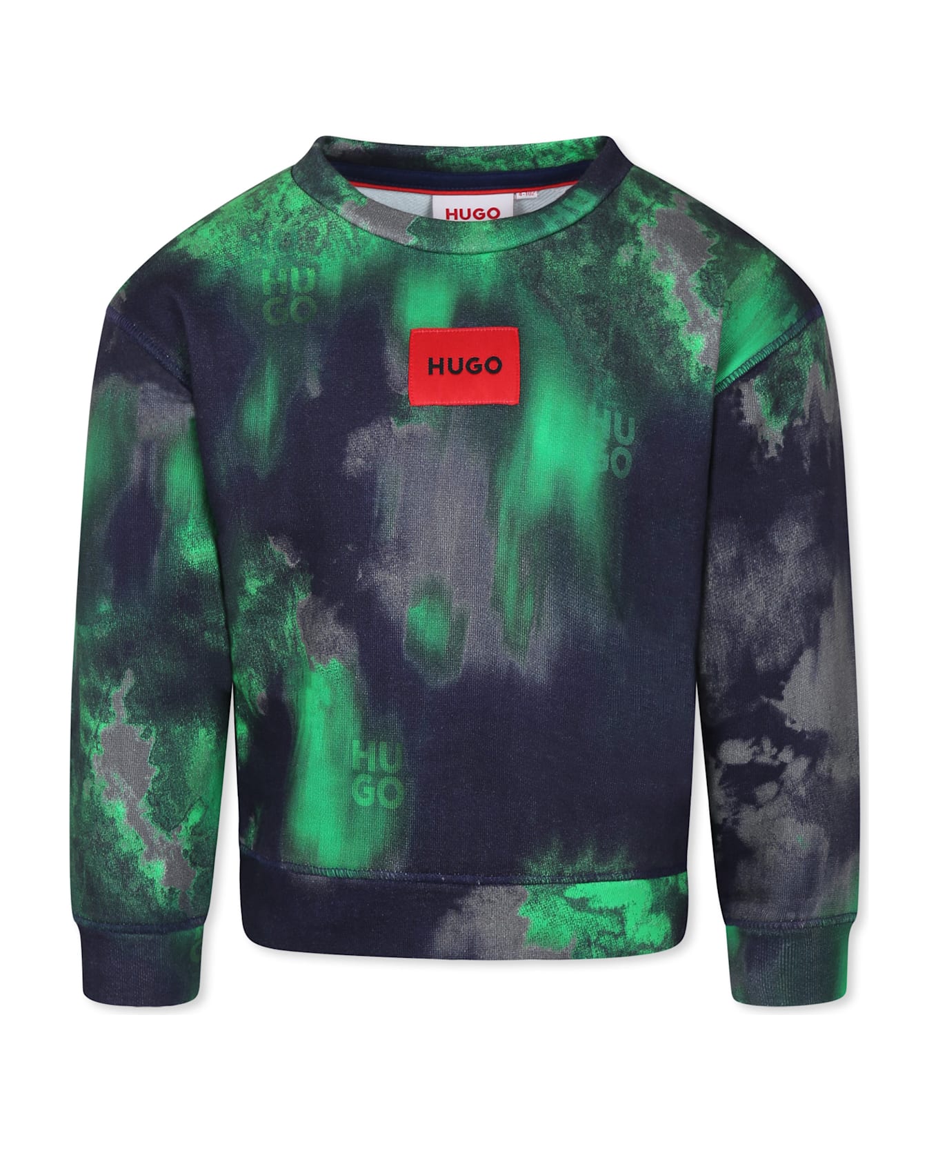 Hugo Boss Blue Sweatshirt For Boy With Logo - Blue