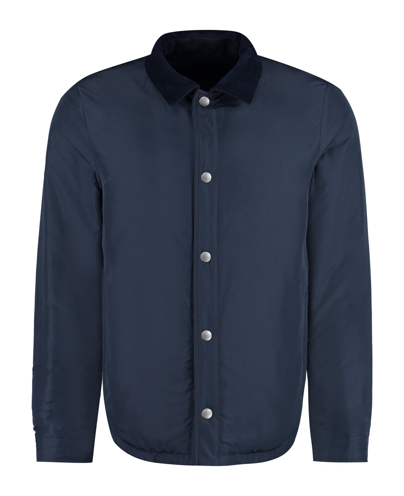 Canali Wool Overshirt - blue シャツ