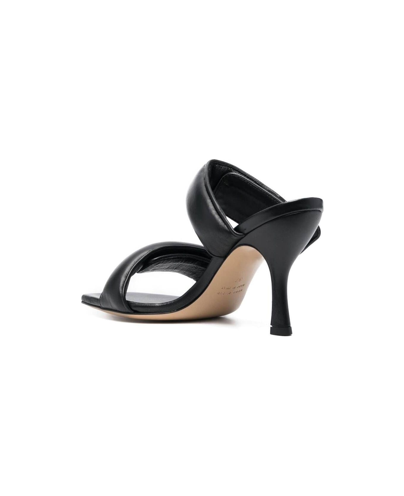 GIA BORGHINI Black Perni X Pernille Teisbaek Sandals In Leather Woman - Black サンダル