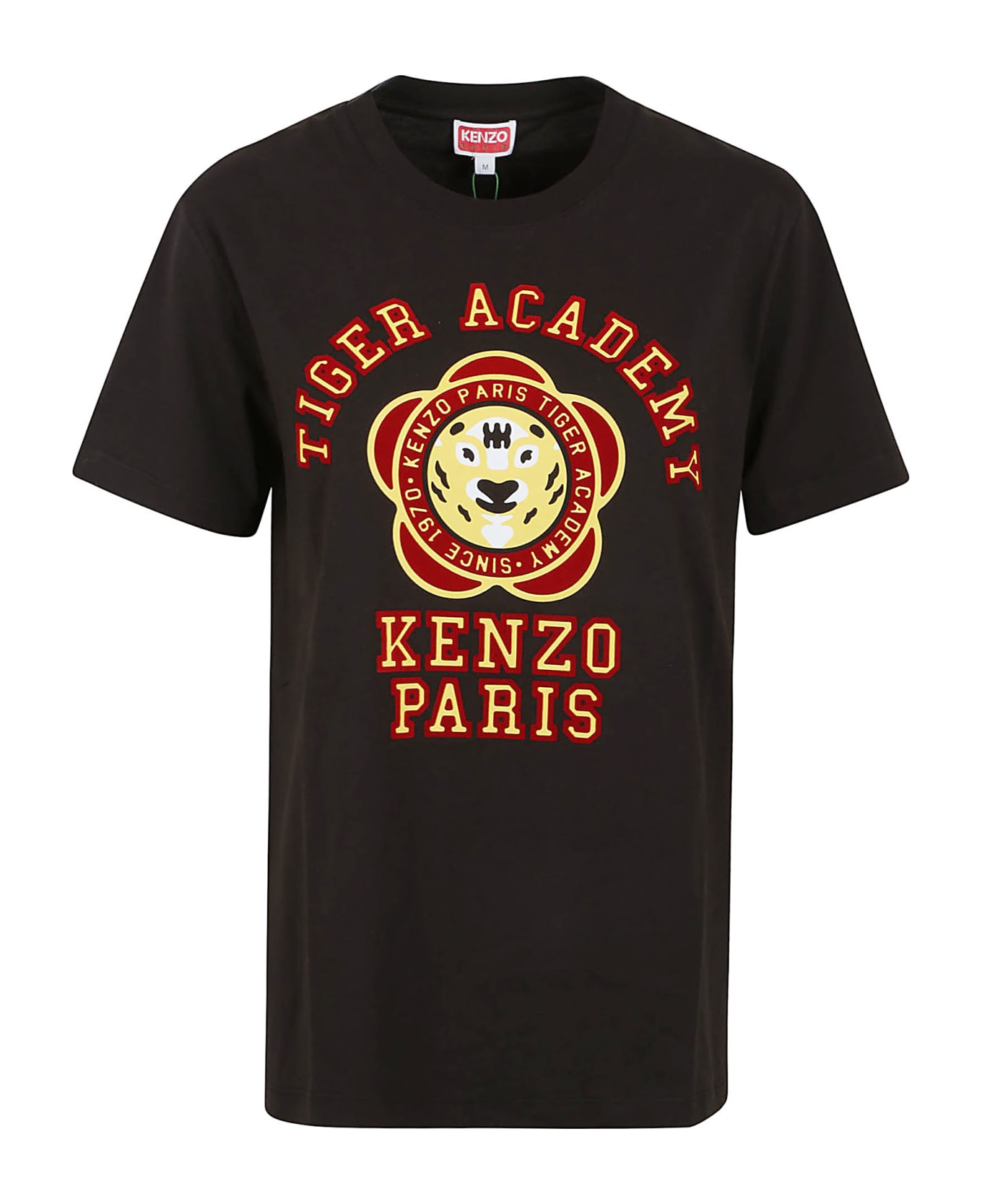 Kenzo Logo Flocked Crewneck T-shirt - J Noir