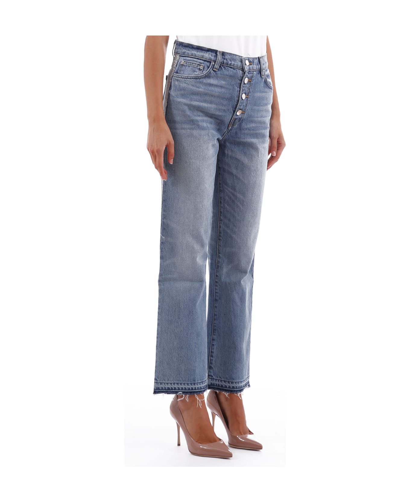 AMIRI Jeans Glitter Track - Light blue