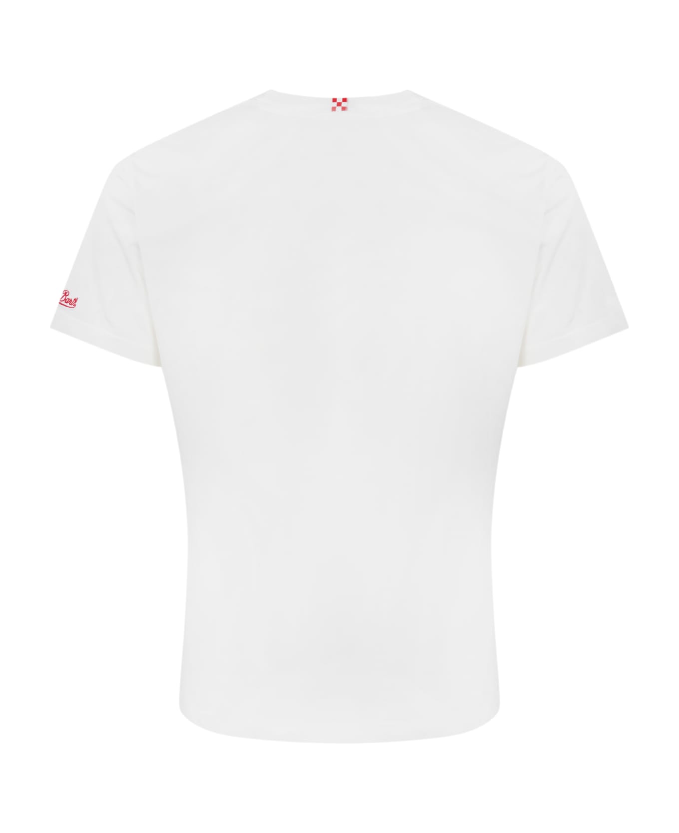 MC2 Saint Barth T-shirt With "ses Illetes Formentera" Embroidery - Bianco