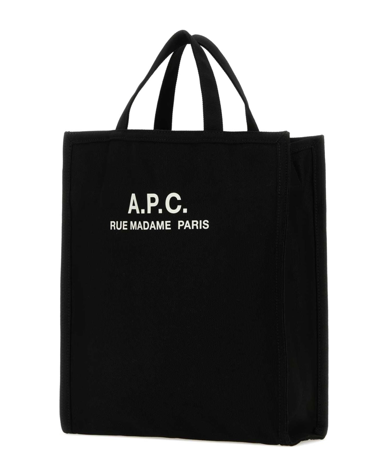 A.P.C. Black Canvas Cabas Shopping Bag - LZZ