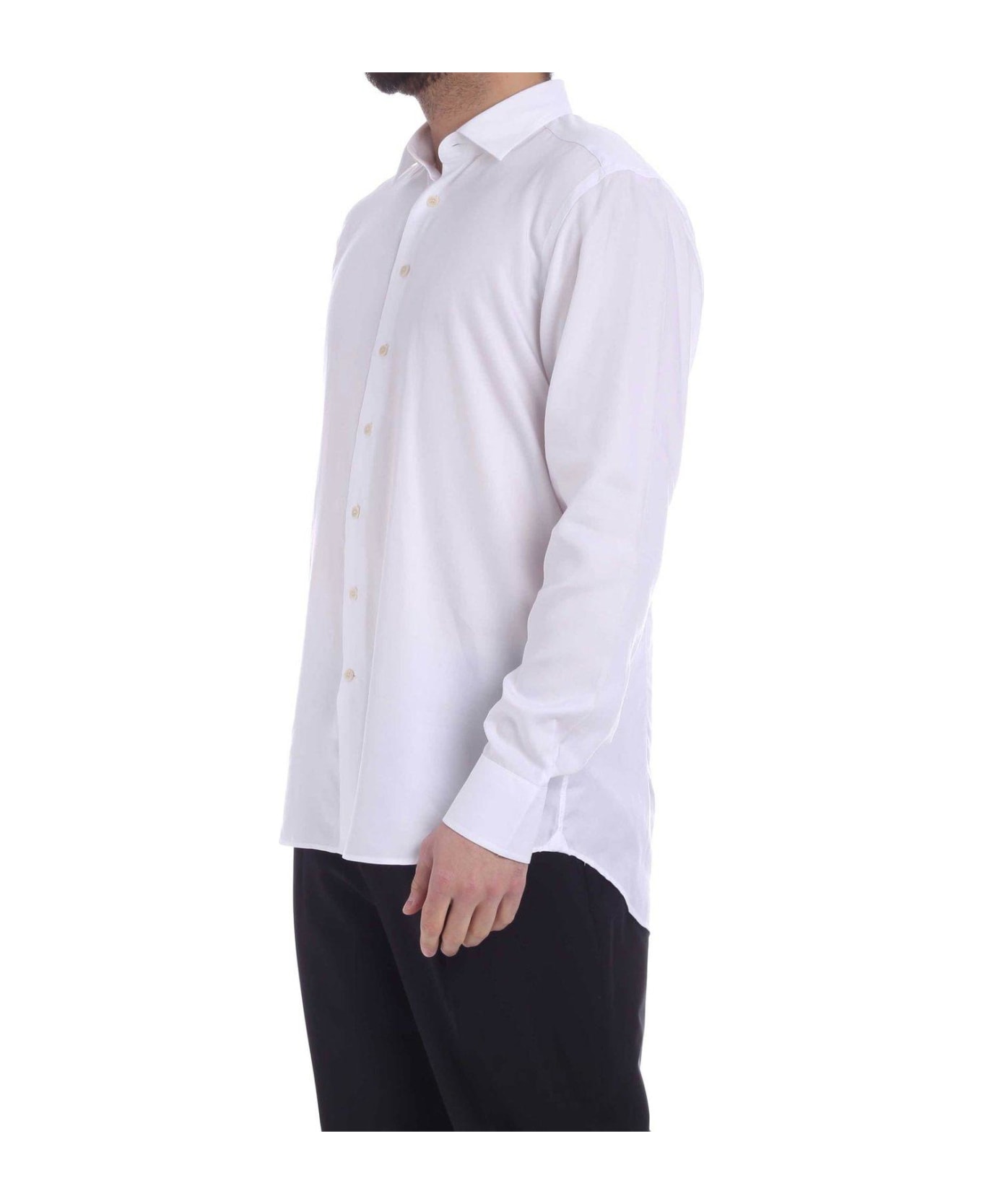 Etro Buttoned-up Long-sleeved Shirt - Bianco シャツ