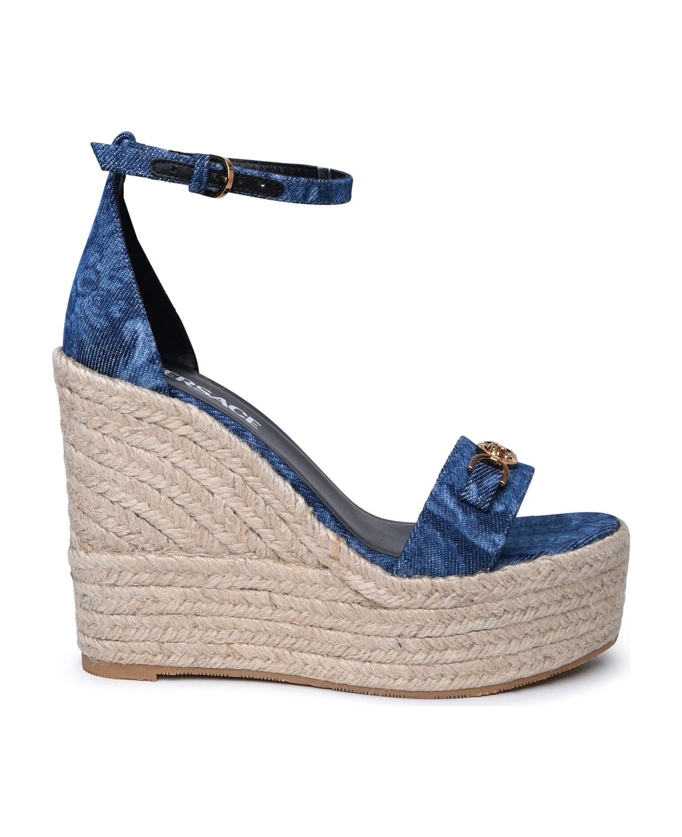 Versace Light Blue Denim Sandals - Blue