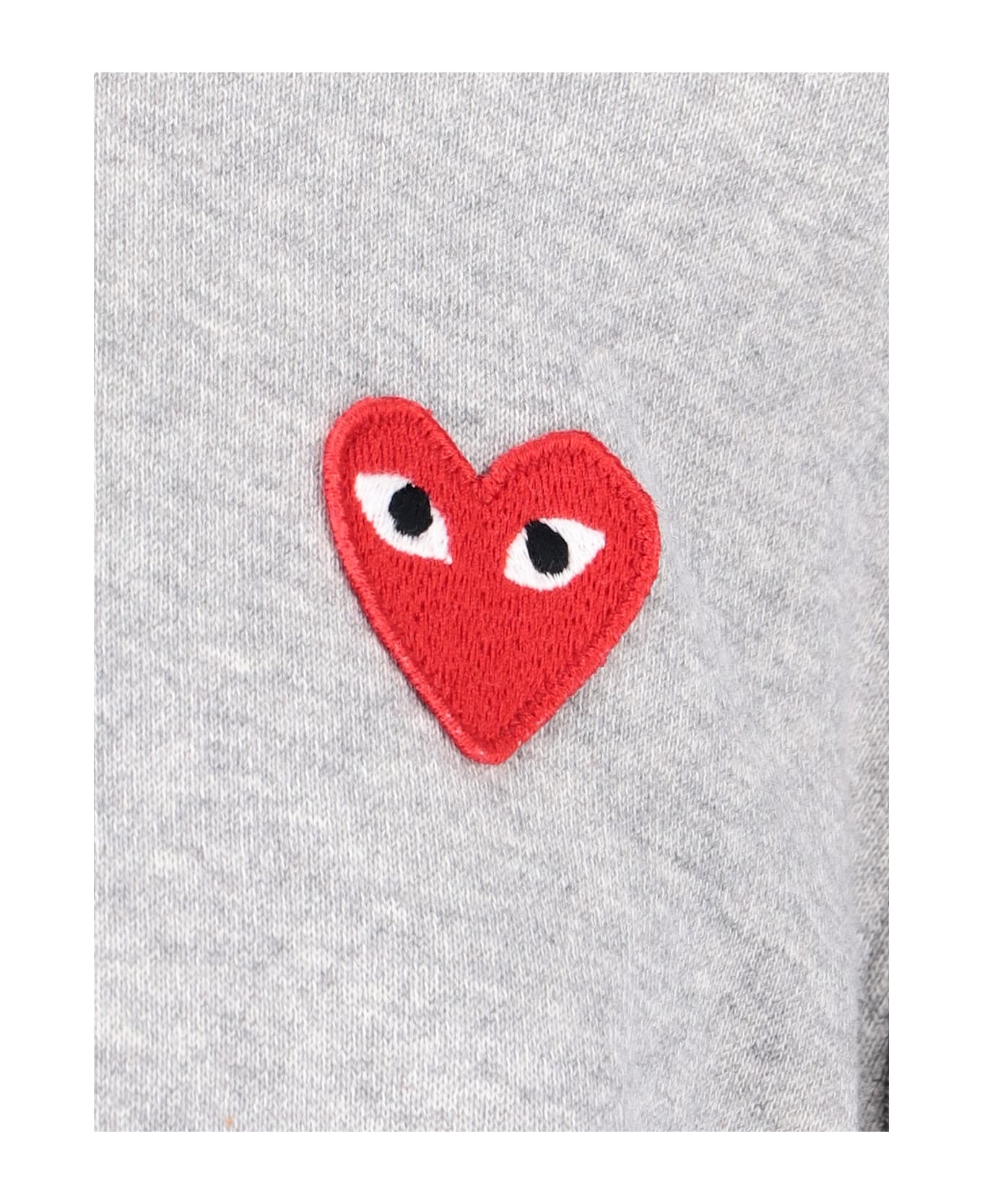Comme des Garçons Play Logo Hoodie - Gray