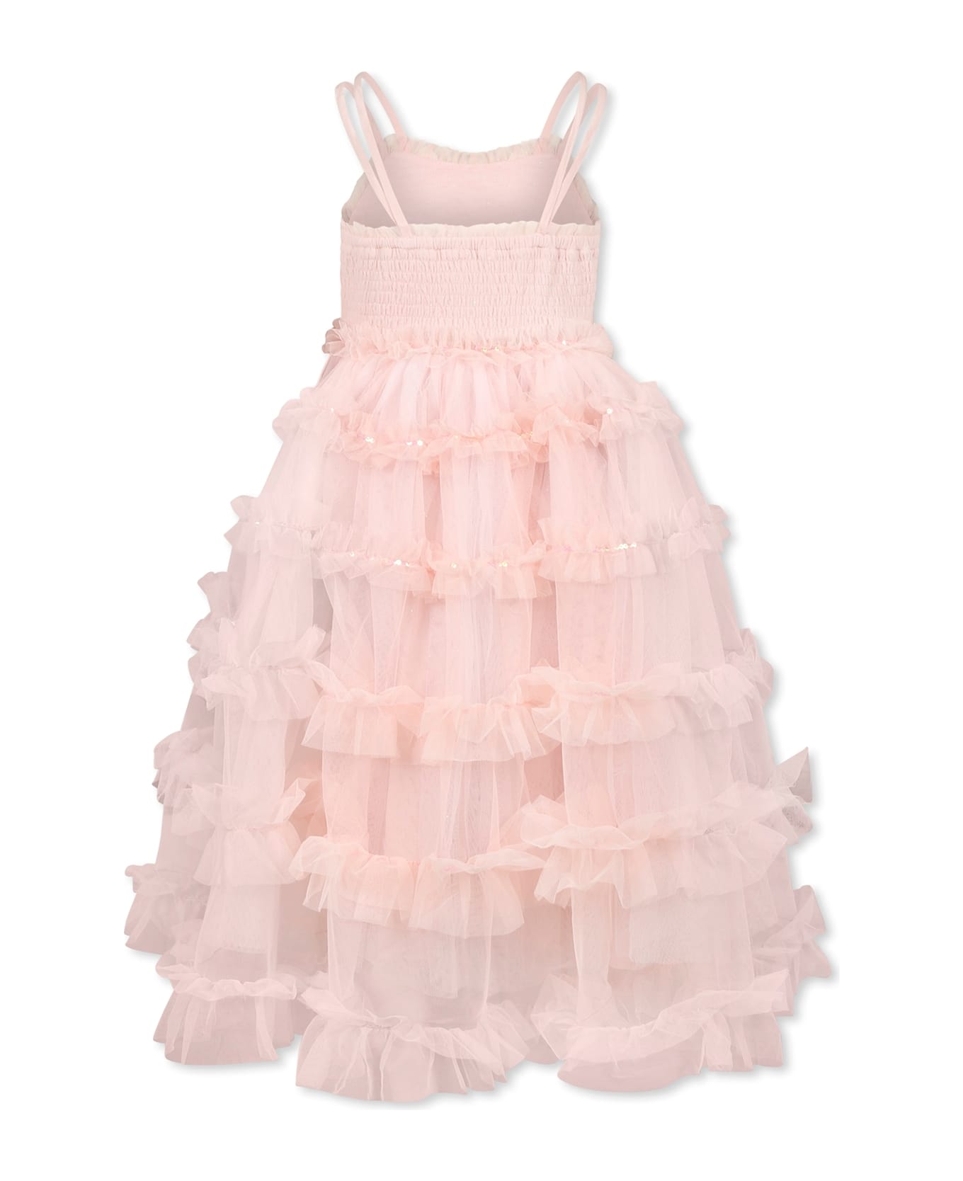 Billieblush Pink Dress For Girl With Sequins - Pink