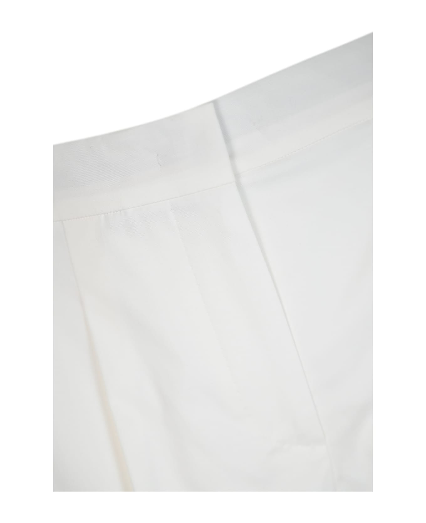 Max Mara Studio White 'adria' Cotton Shorts - Bianco ショートパンツ