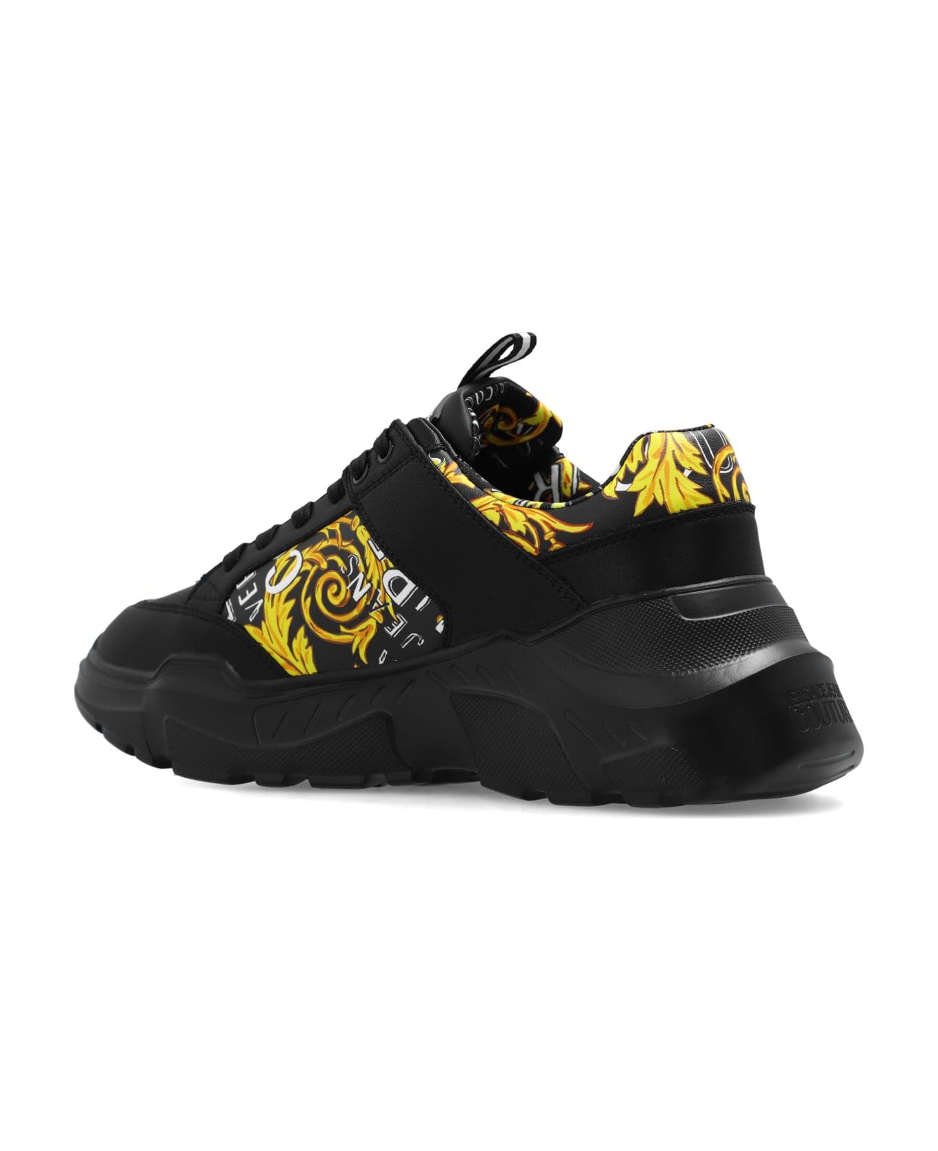 Versace Jeans Couture Printed Sneakers - Black