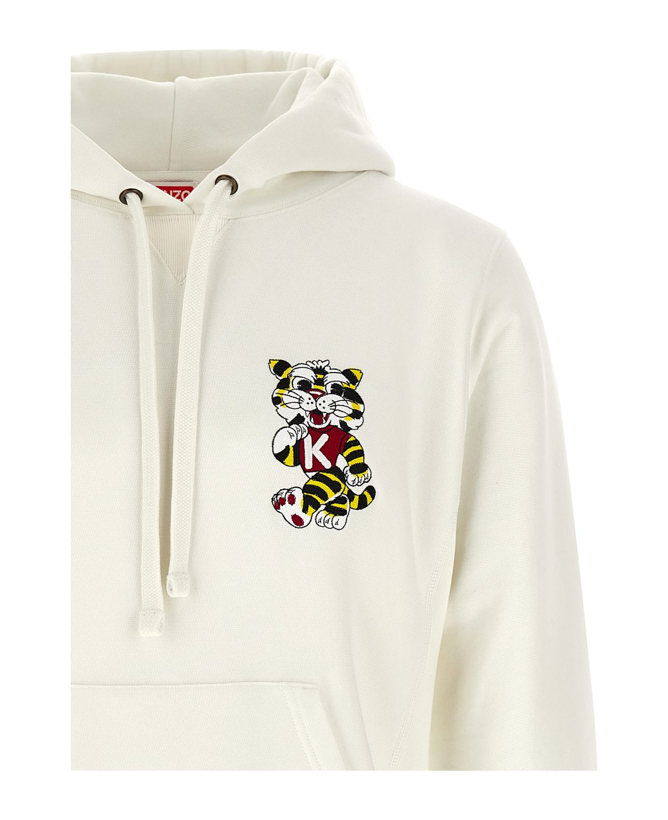 Kenzo 'wild Tiger Embroidered' Hoodie - White