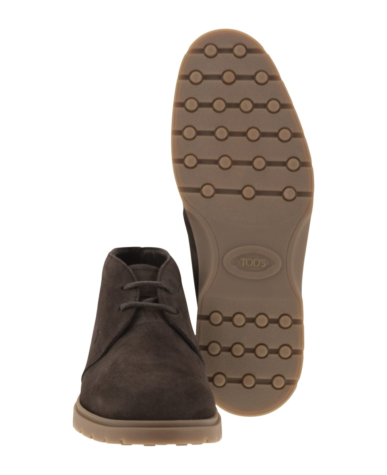 Tod's Suede Leather Boots - Dark Brown