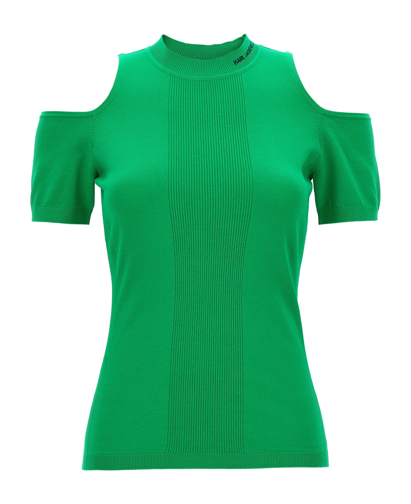 Karl Lagerfeld Cut Out Top - Green