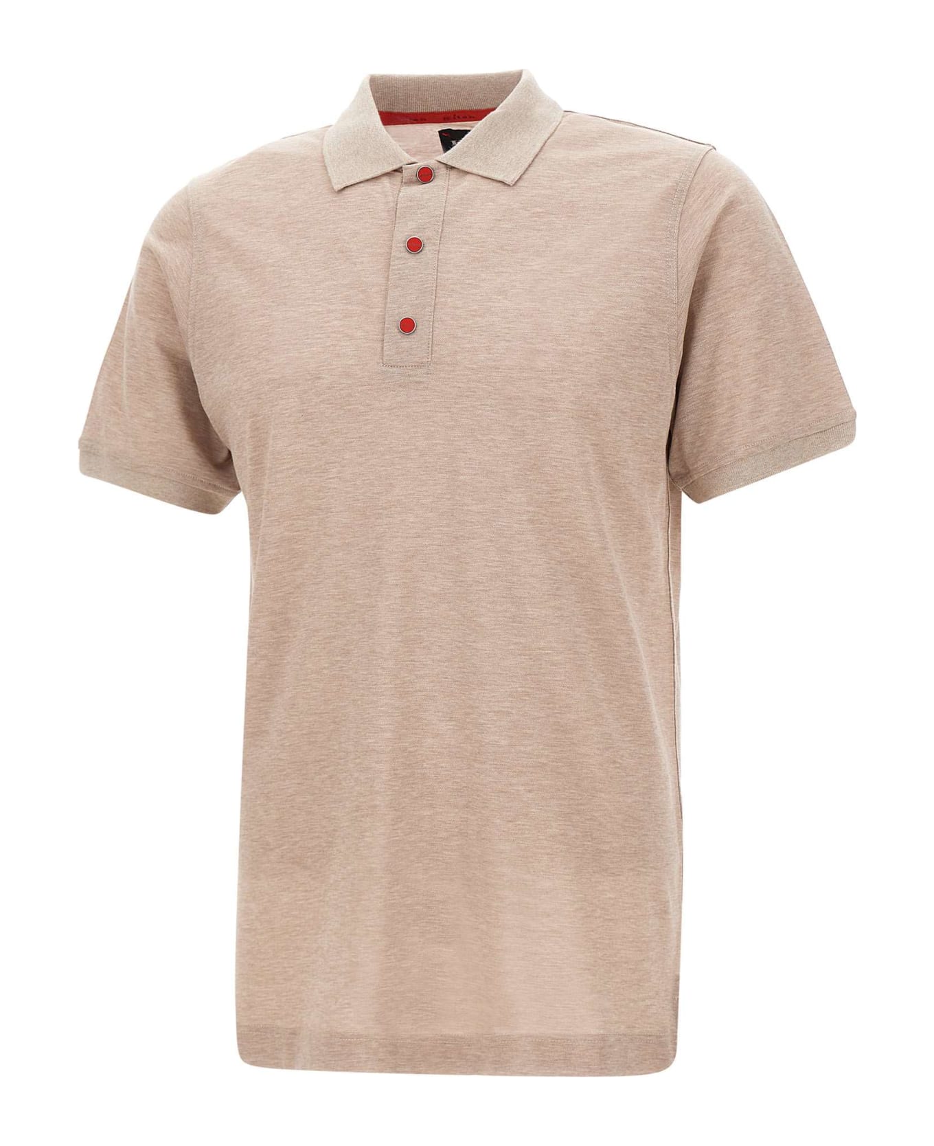 Kiton Cotton Polo Shirt - BEIGE