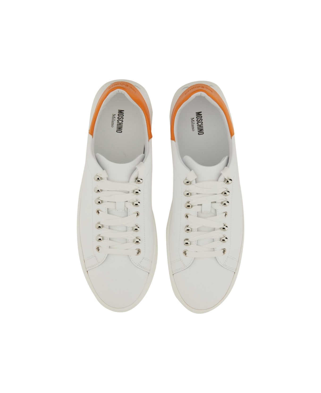 Moschino Leather Sneaker - WHITE