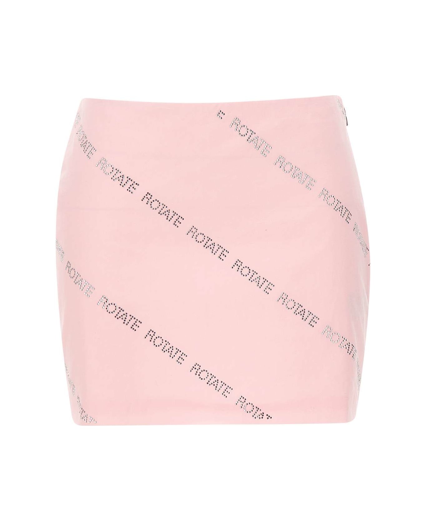 Rotate by Birger Christensen 'crystal Poplin' Cotton Poplin Miniskirt - Rosa スカート