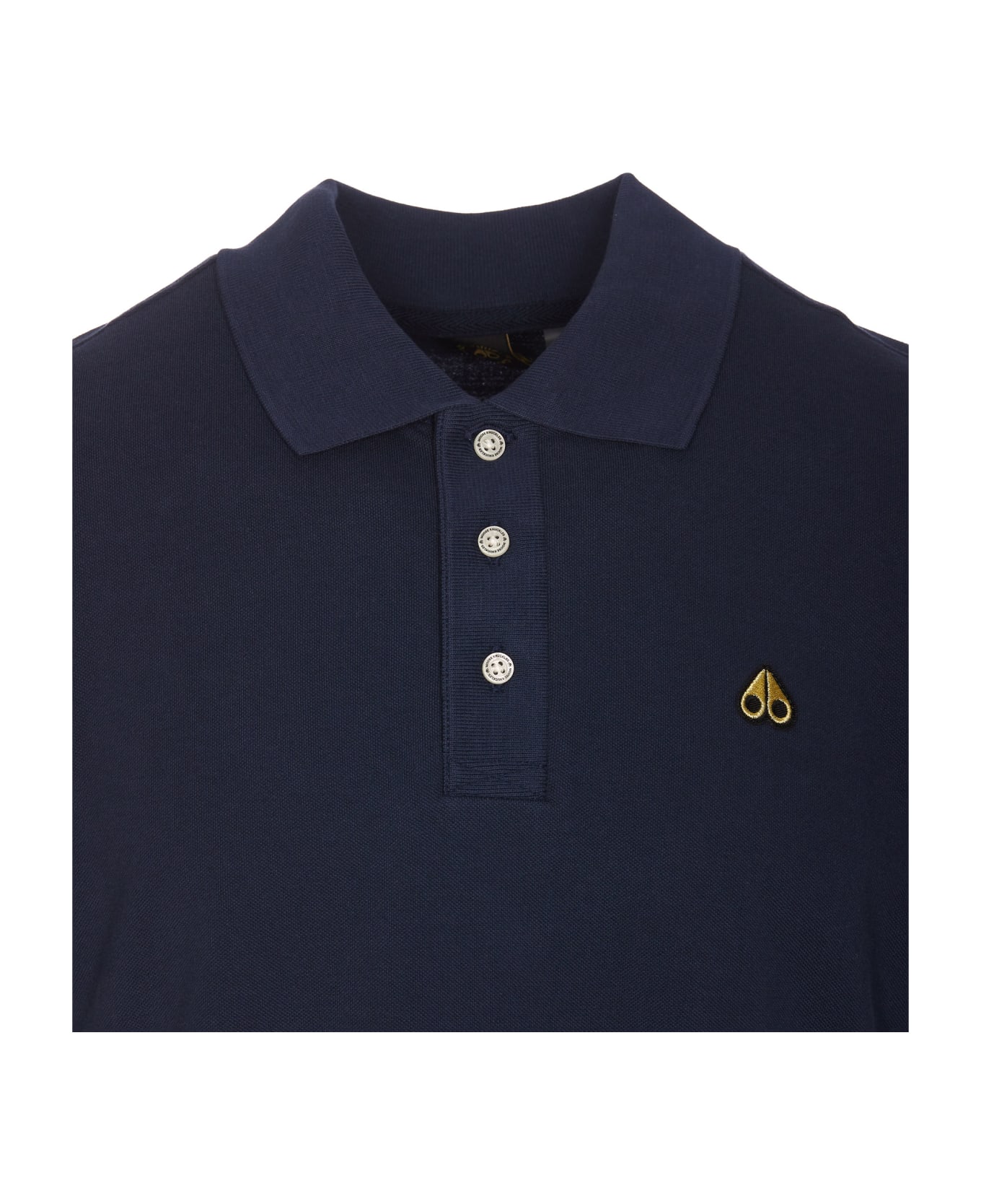 Moose Knuckles Logo Polo Shirt - Blue