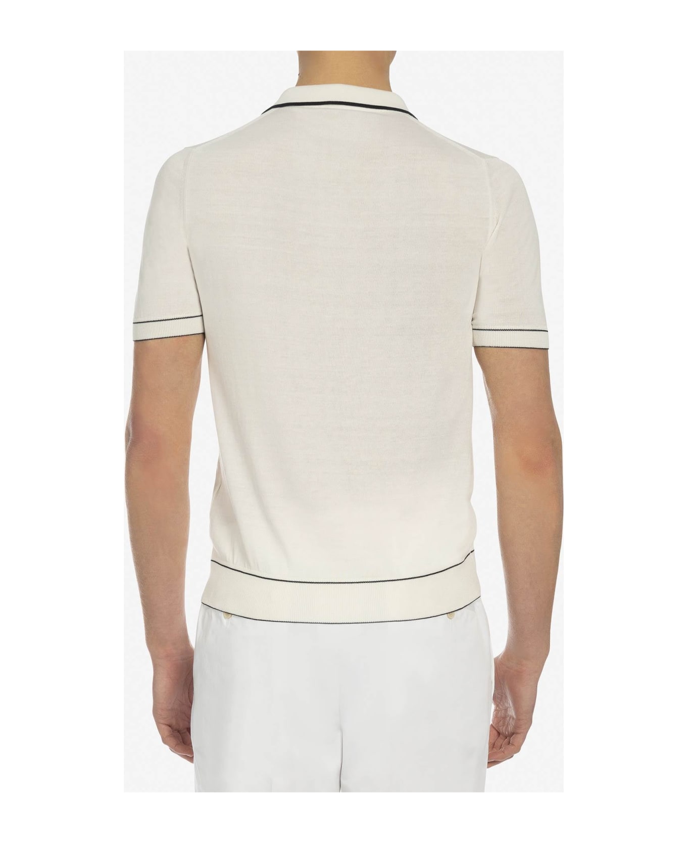Larusmiani Ischia Polo Sweater - Ivory