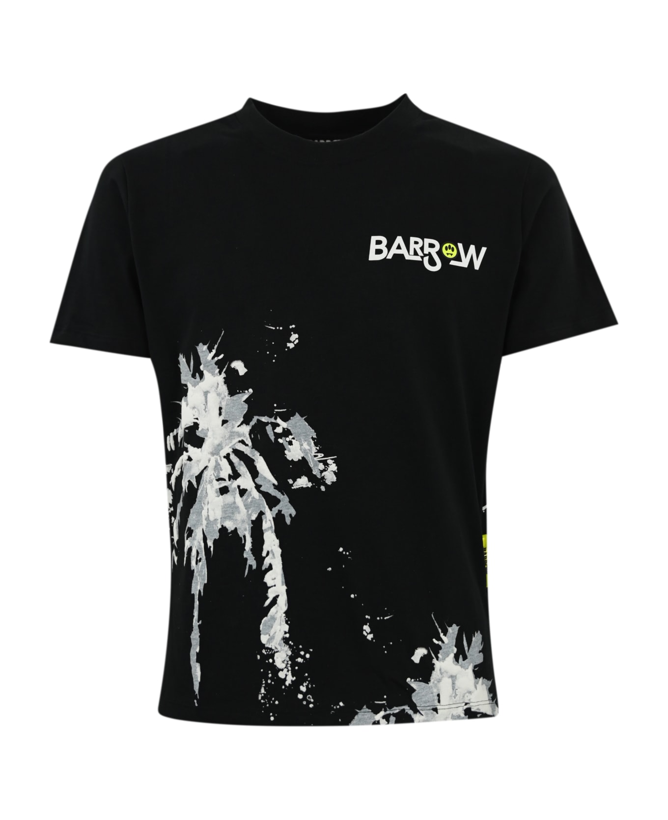 Barrow 3d Palm Print Cotton T-shirt - Nero Tシャツ