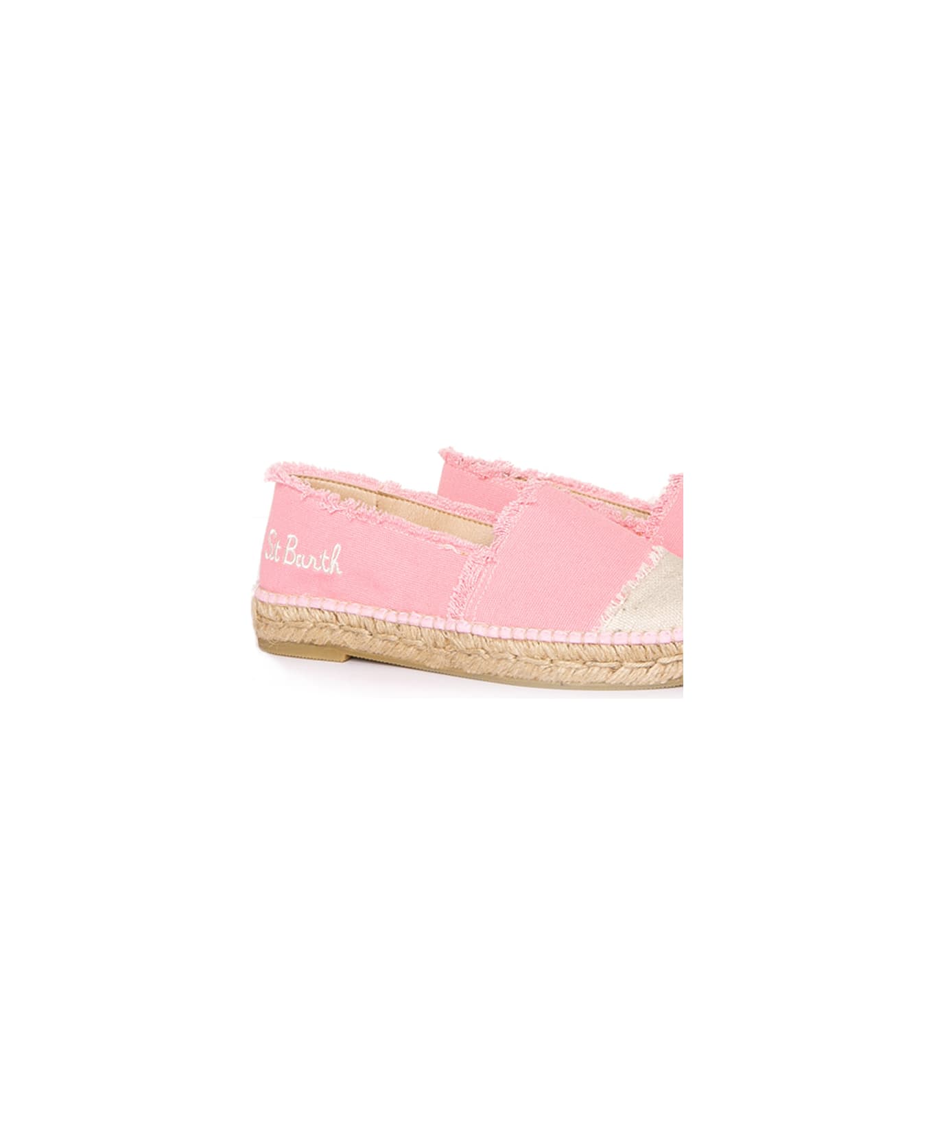 MC2 Saint Barth Pink Canvas Espadrillas With Embroidery - PINK