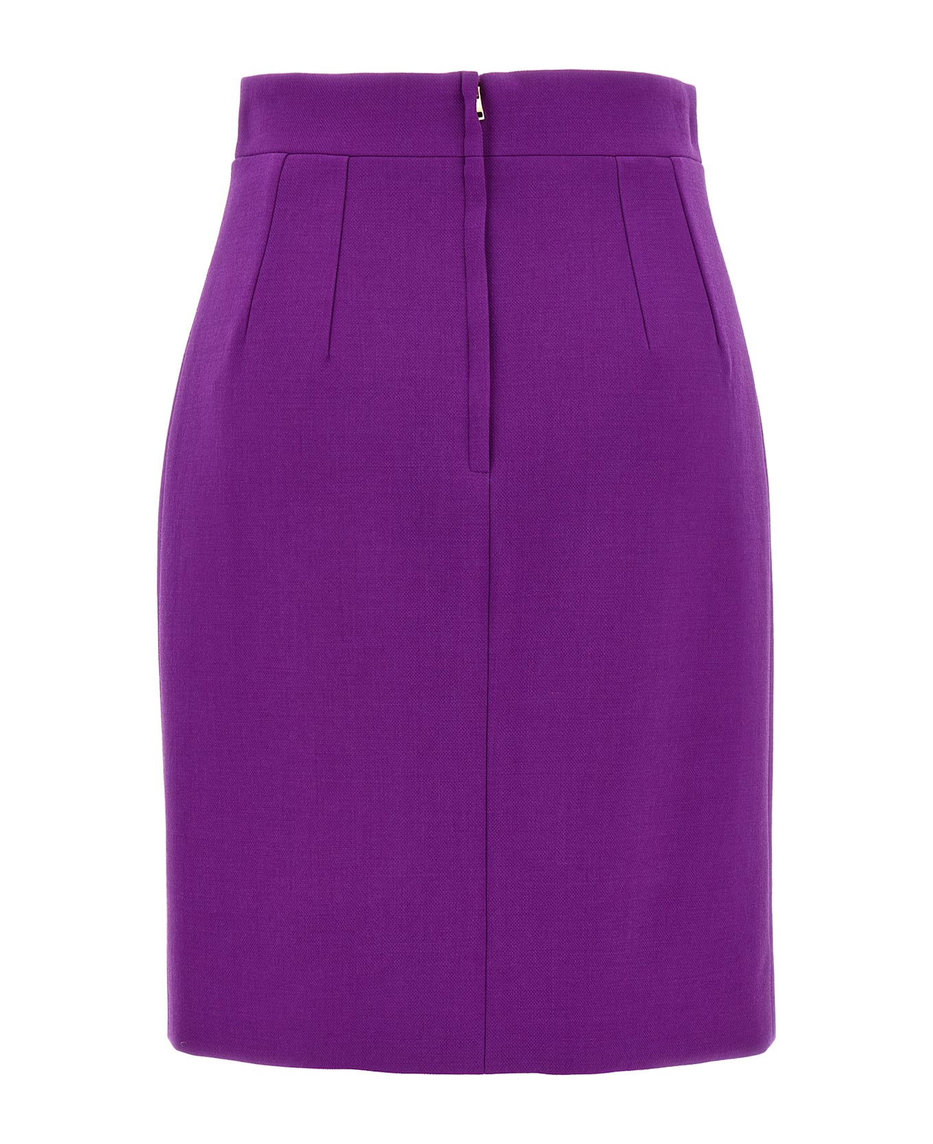 Dolce 
Gabbana Metallic Logo Skirt - Purple