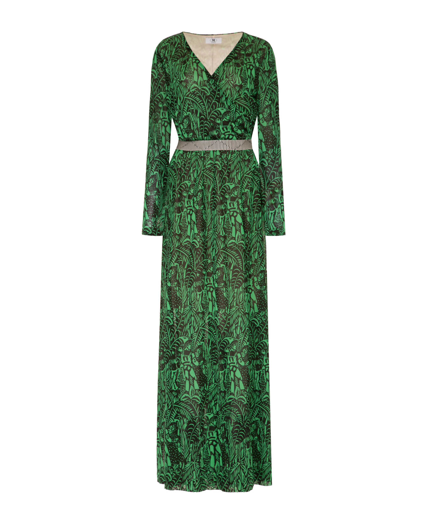 M Missoni Knitted Long Dress - green