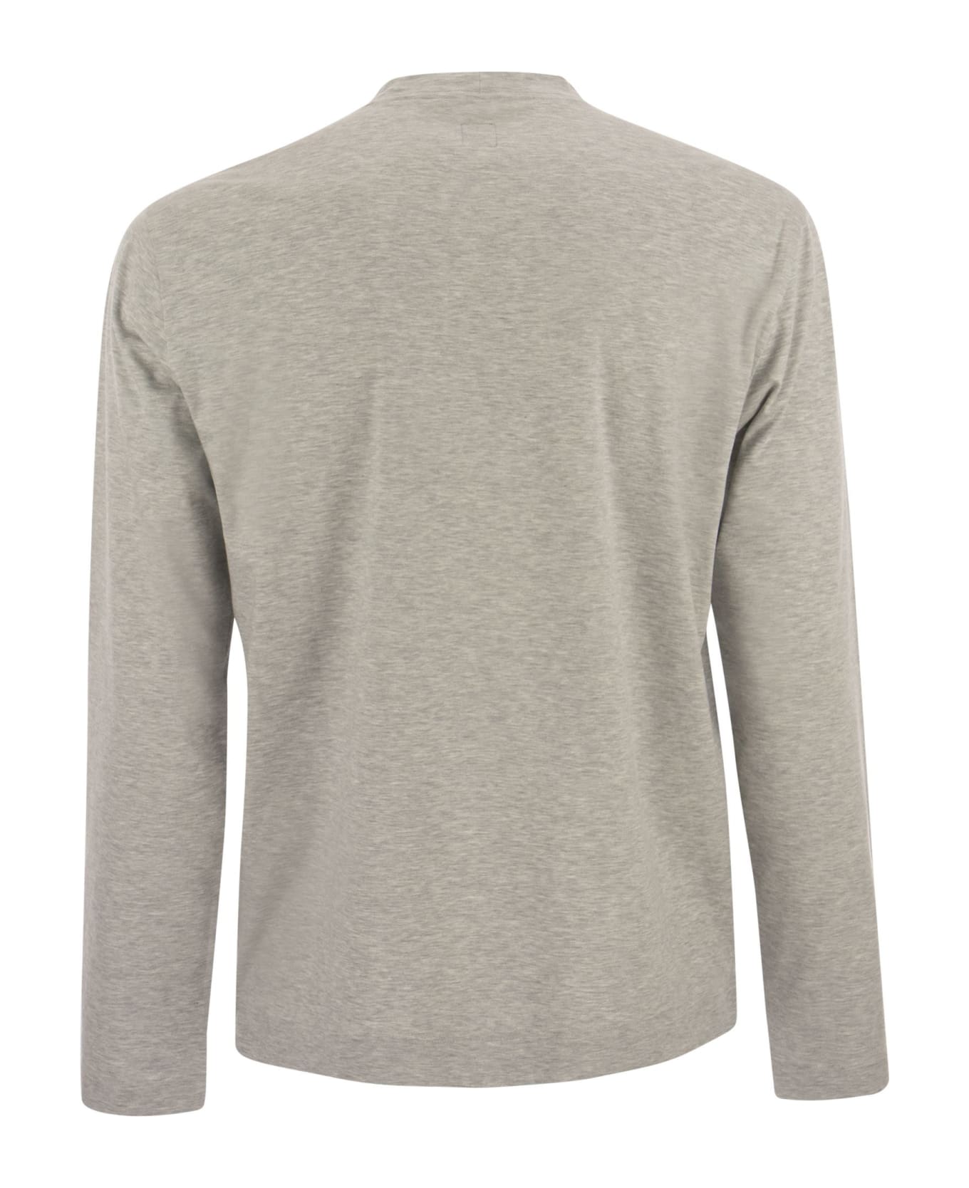 Fedeli Extreme - Crew-neck T-shirt With Long Sleeves - Grey