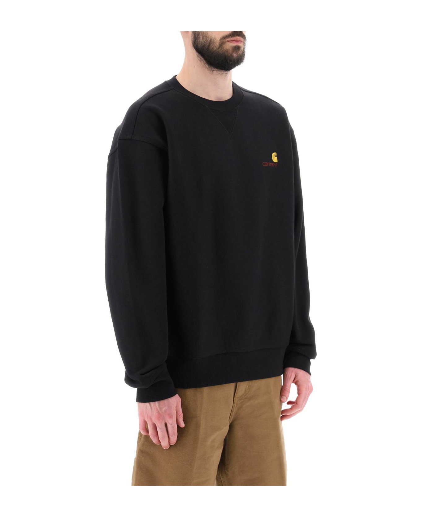 Carhartt Sweatshirt With Logo - BLACK