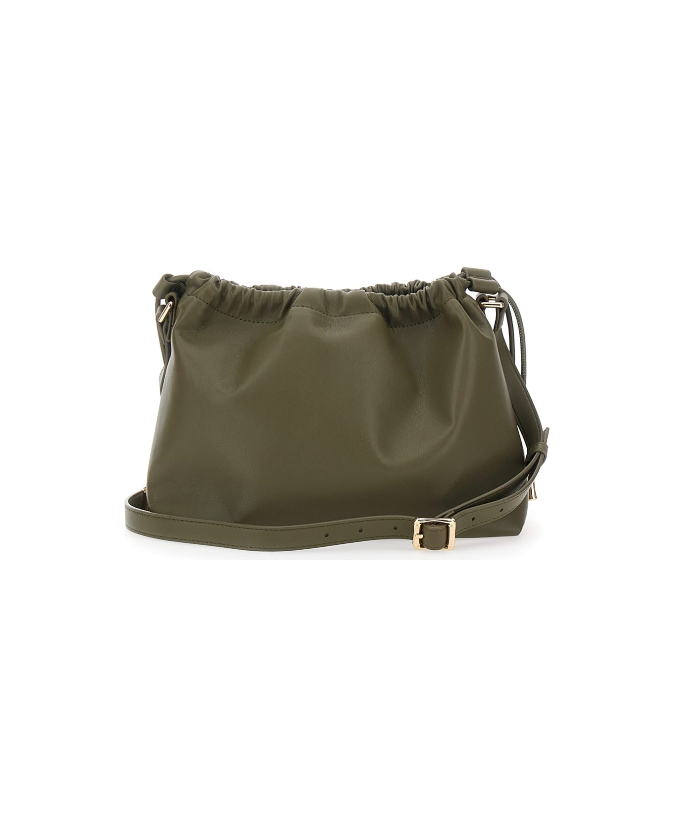 A.P.C. Green Crossbody Bag With Logo Lettering On The Front And Drawstring Closure In Ecoleather Woman - Green
