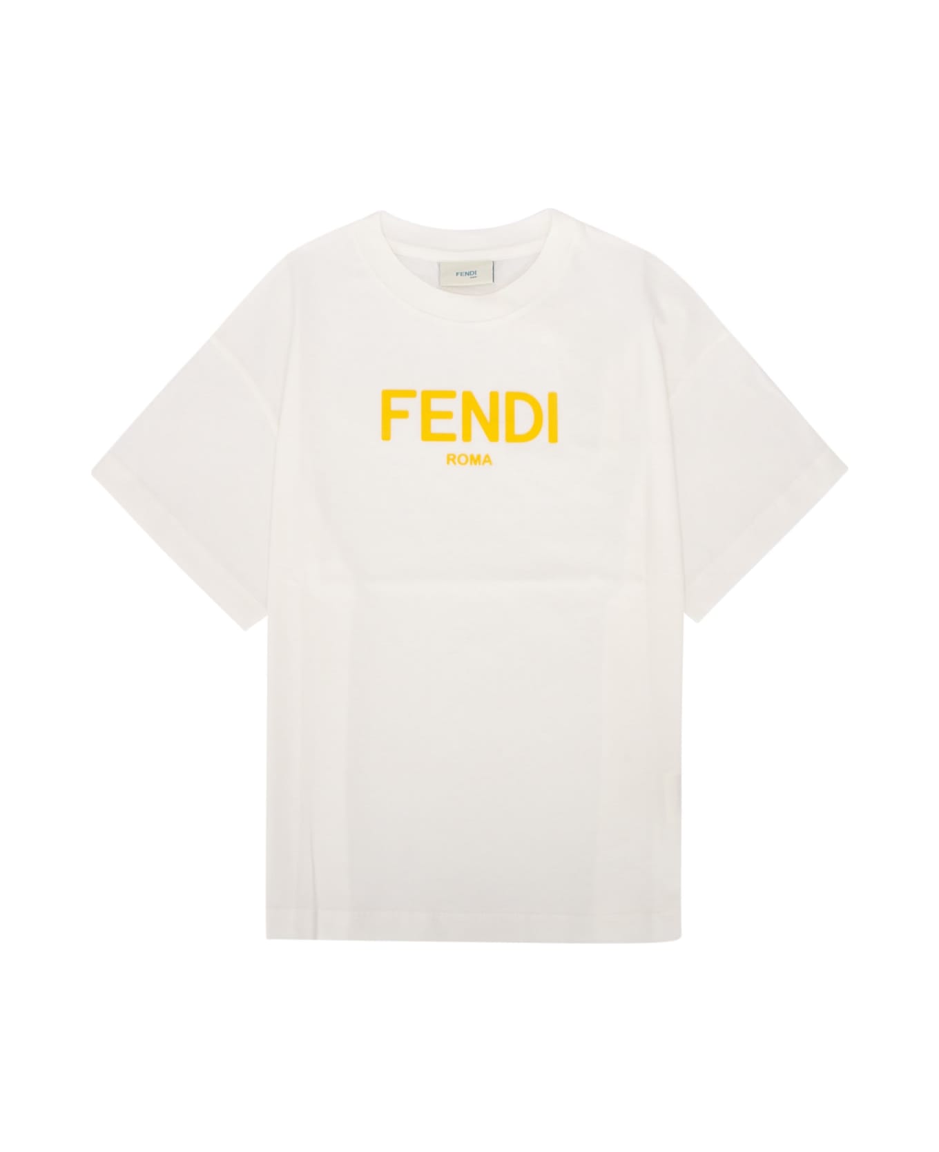 Fendi T-shirt Jersey Tinto - GESSO