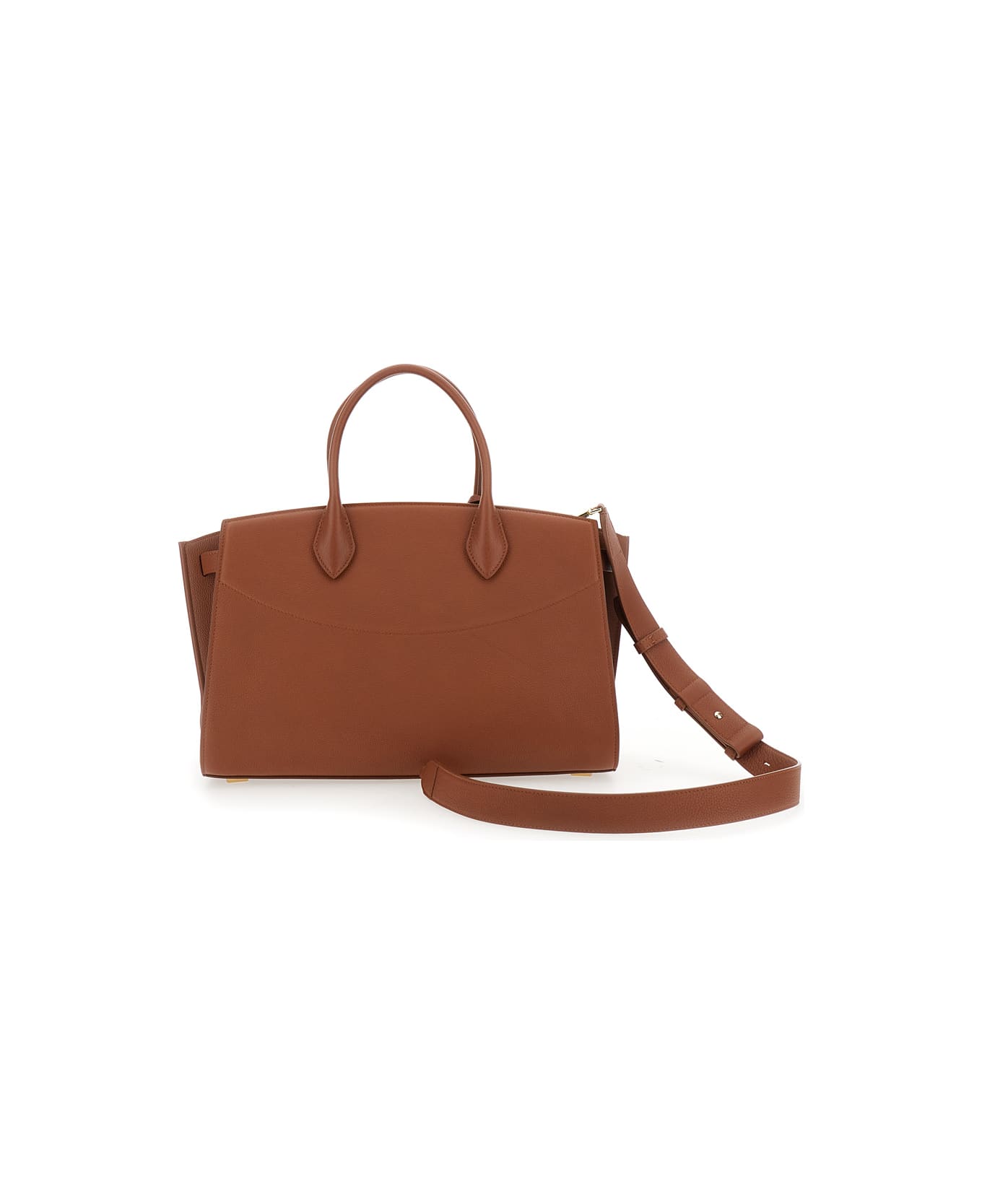 Ferragamo St Soft L Nw Top Handle Measurement 36,0x16,5x24,0 - Brown