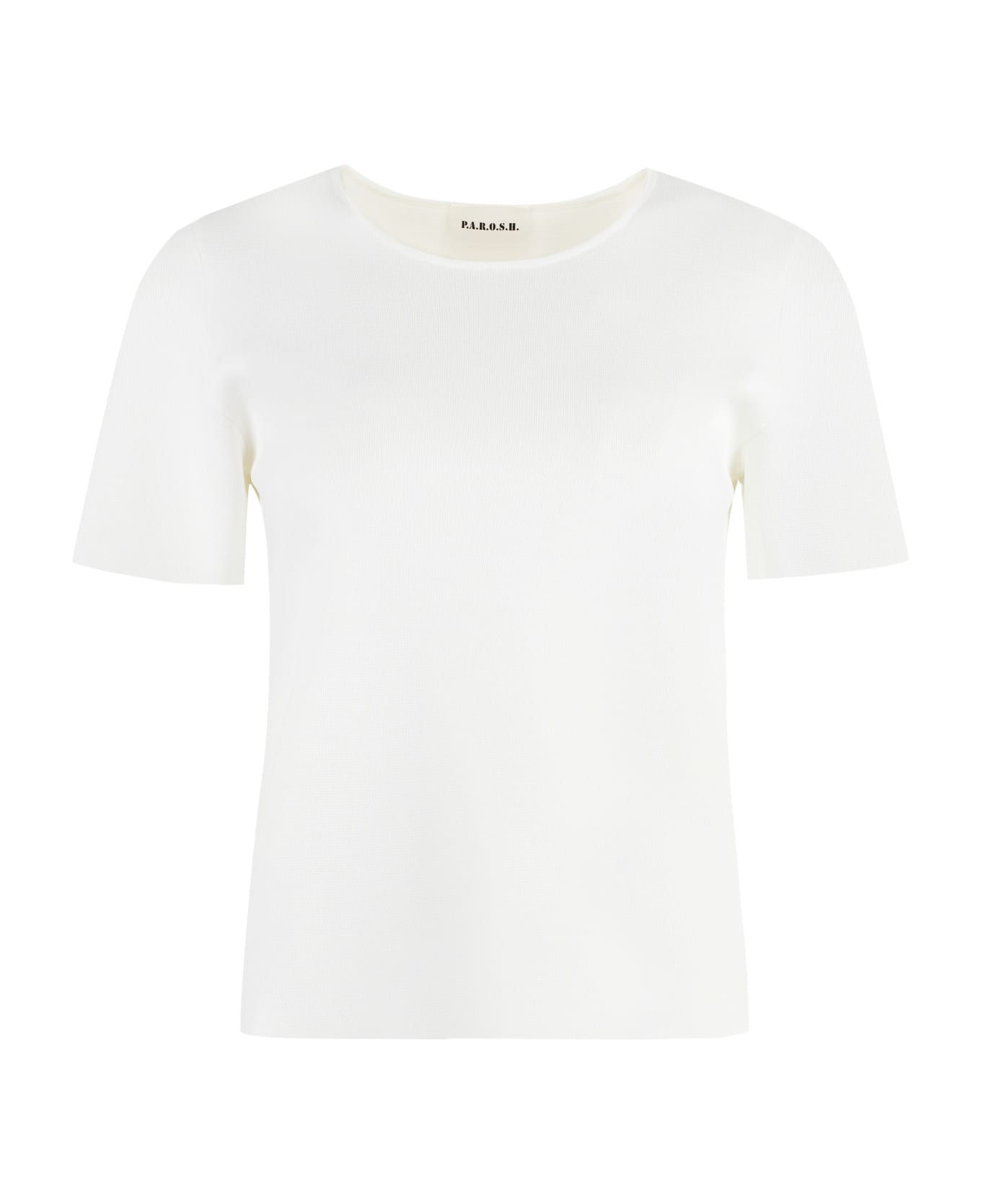 Parosh Knitted T-shirt - White Tシャツ