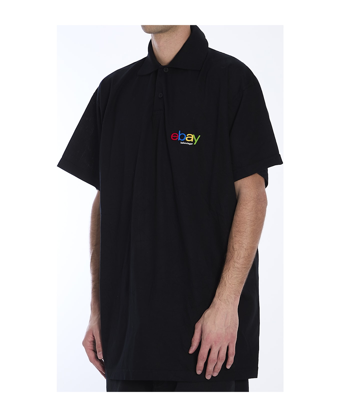 Balenciaga Ebay Polo Shirt - BLACK