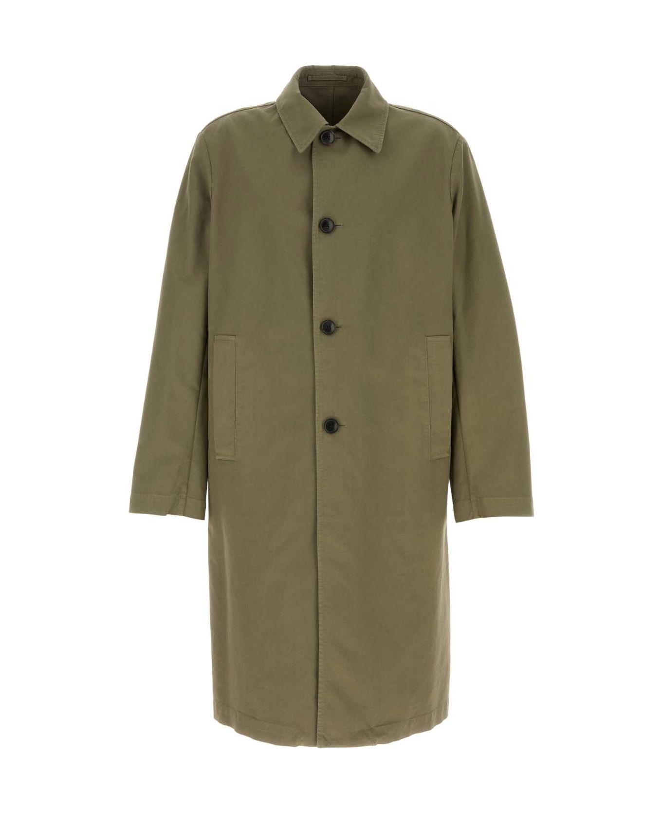 Dries Van Noten Army Green Cotton Rankle Trench Coat - DUST コート