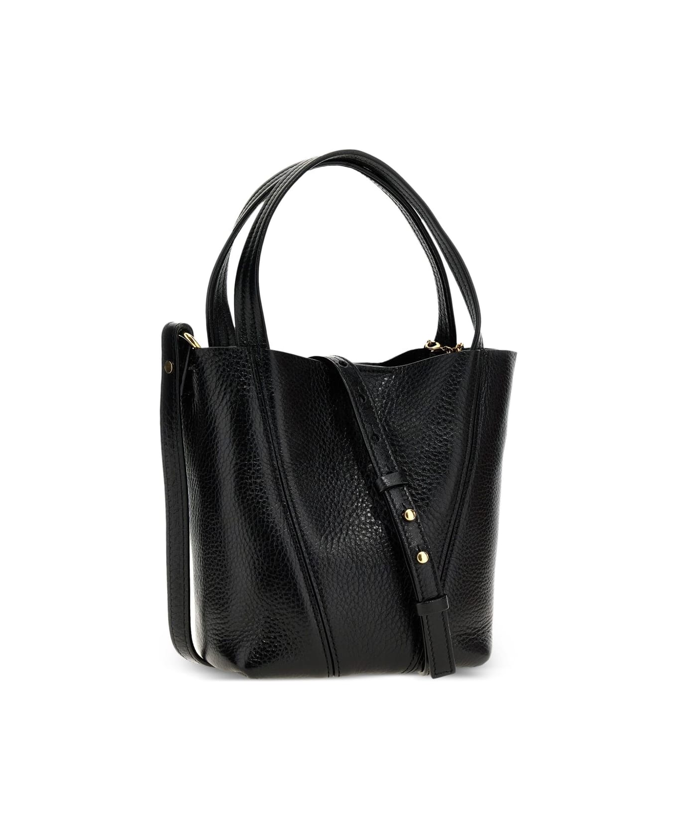 Chloé Spin Small Leather Tote - Black