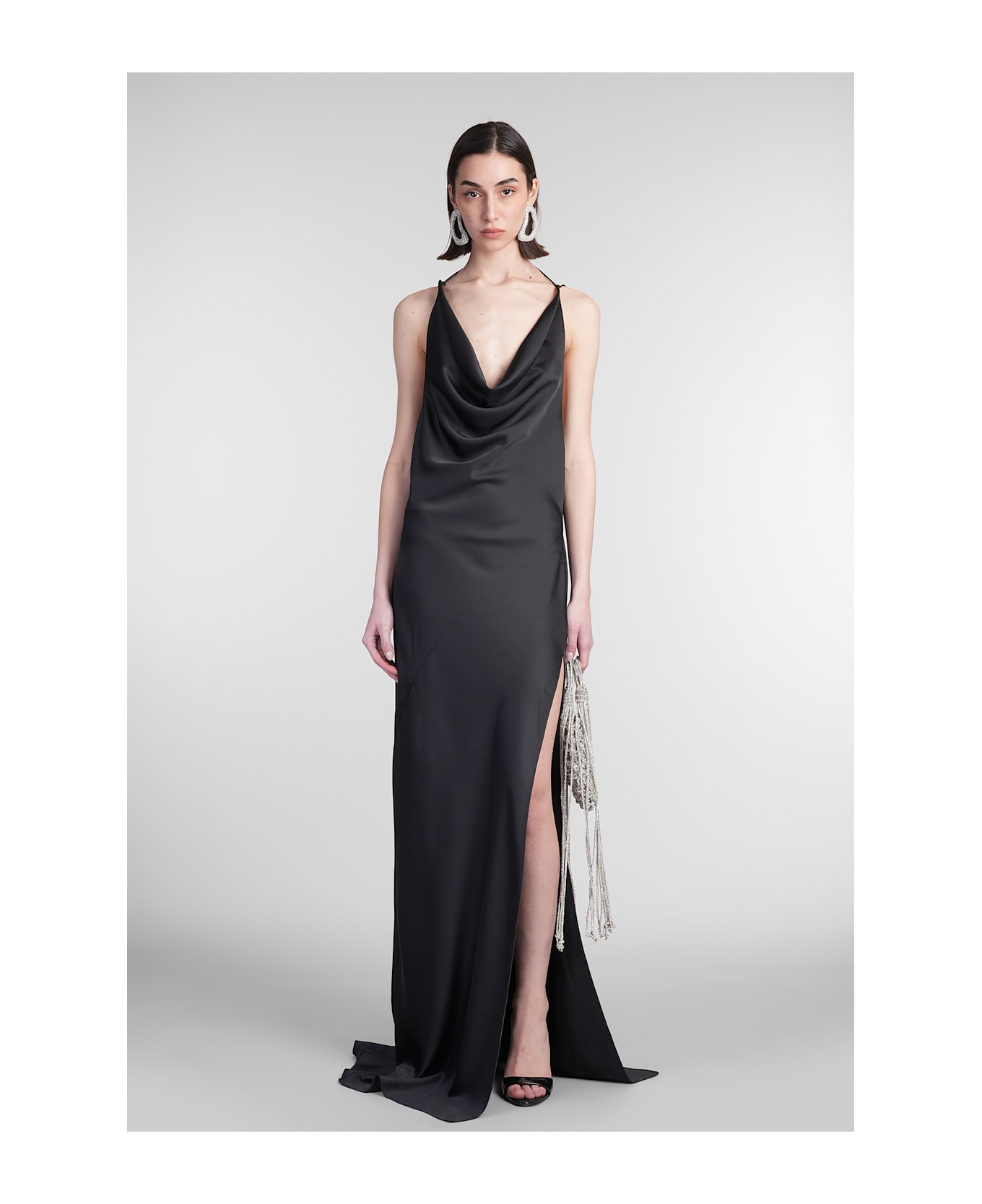 The Andamane Vera Maxi Dress Woman In Black Polyester - Black