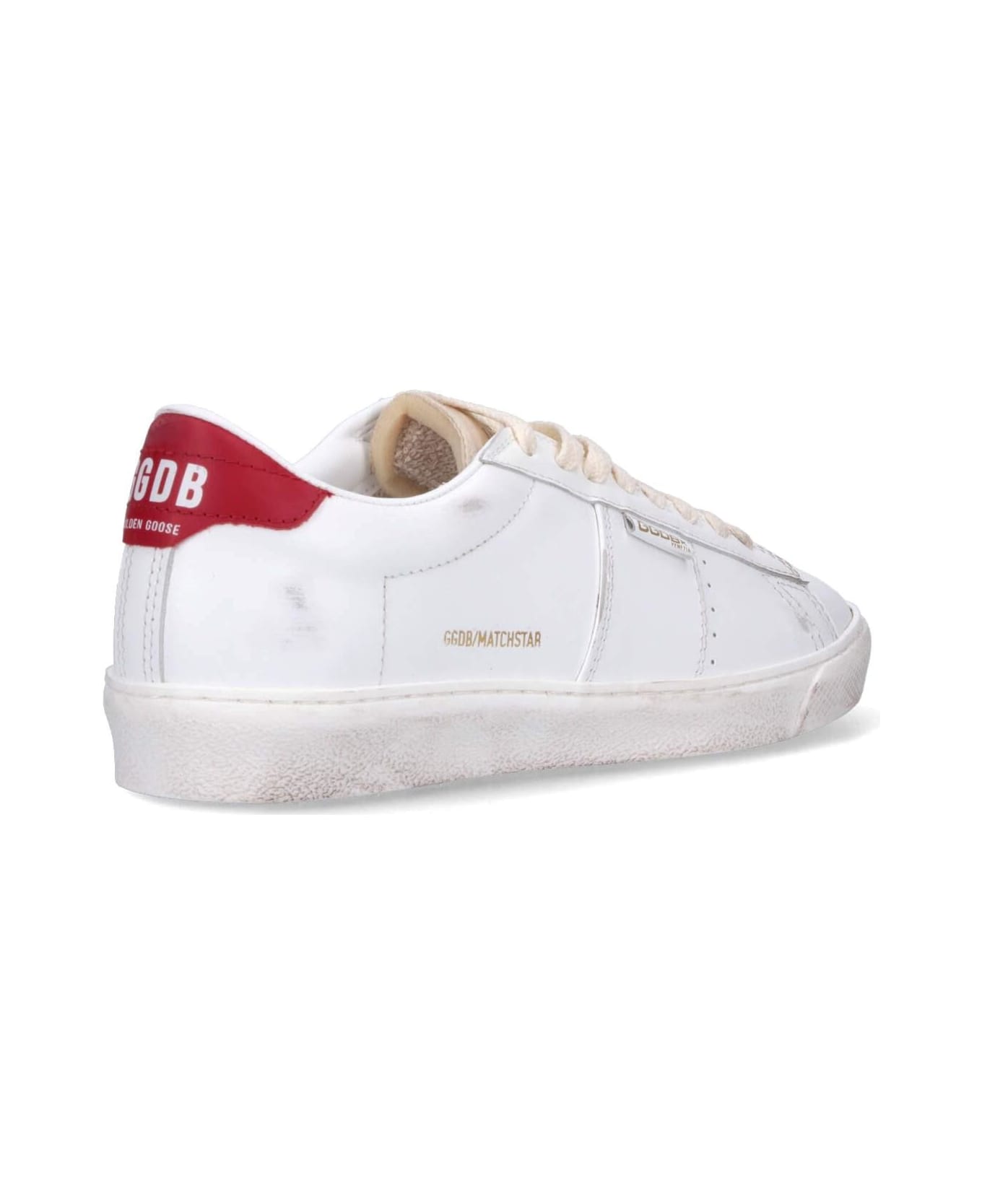 Golden Goose 'matchstar' Sneakers - White/red 10350