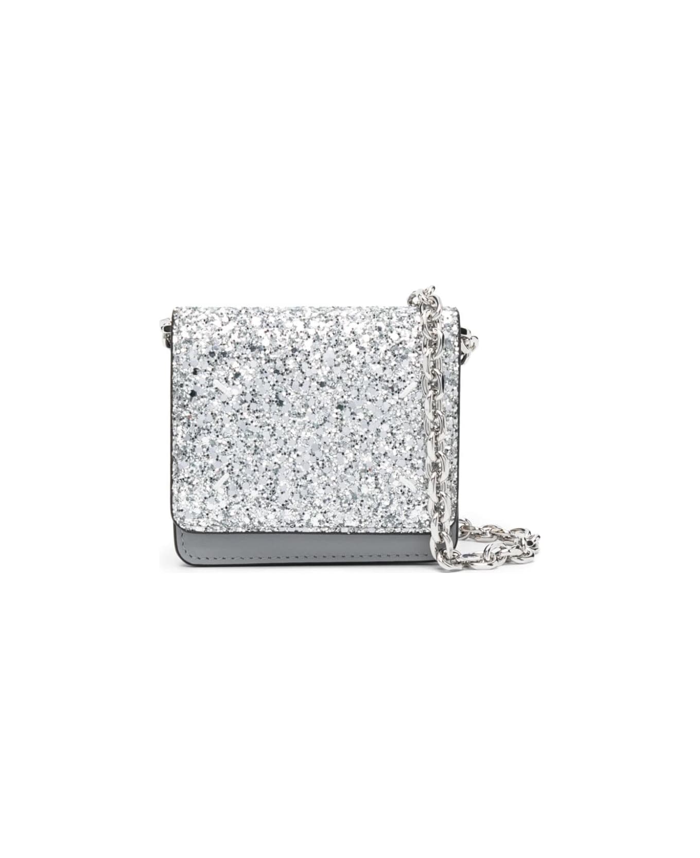 Maison Margiela Wallet On Chain Small - Silver