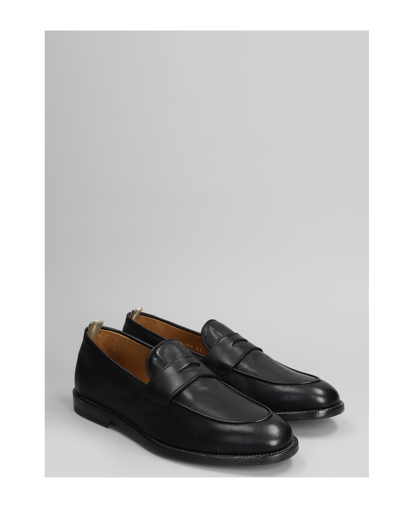 Officine Creative Opera 001 Loafers In Black Leather - black