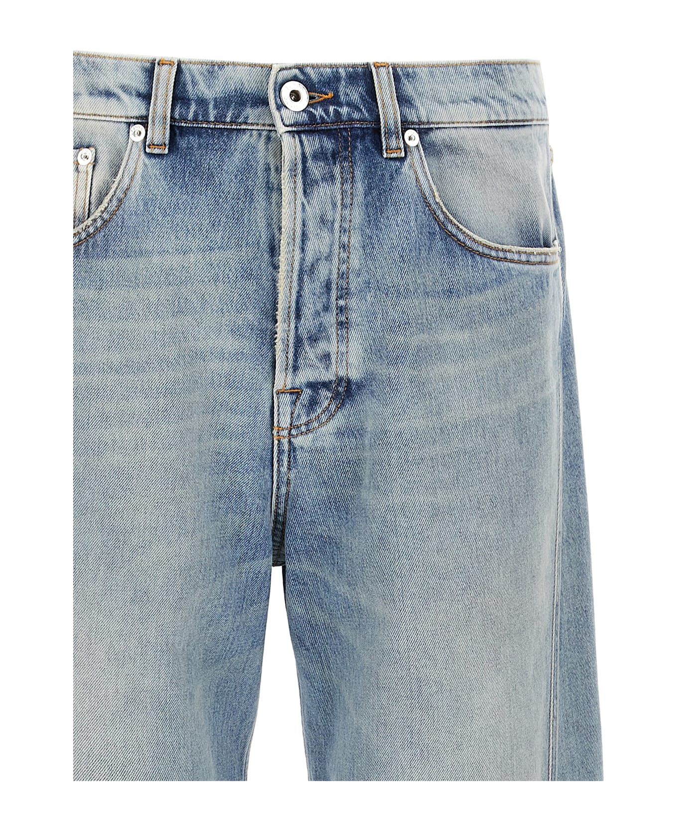 Lanvin Twisted Hem Jeans - Light Blue