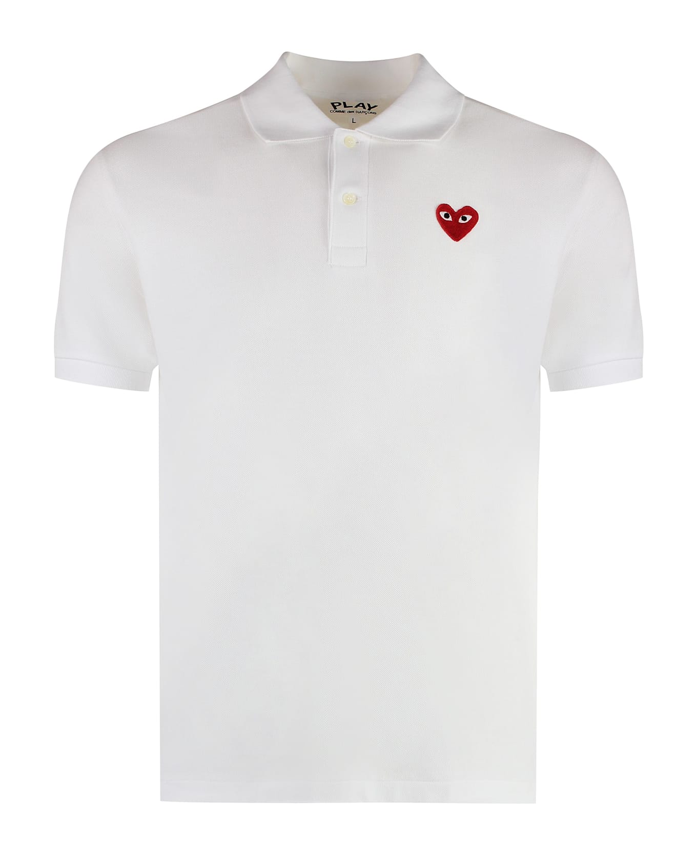 Comme des Garçons Play Cotton-piqué Polo Shirt - White