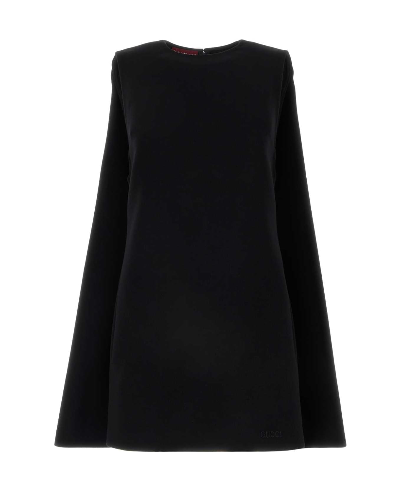 Gucci Black Wool Mini Dress - Black ワンピース＆ドレス