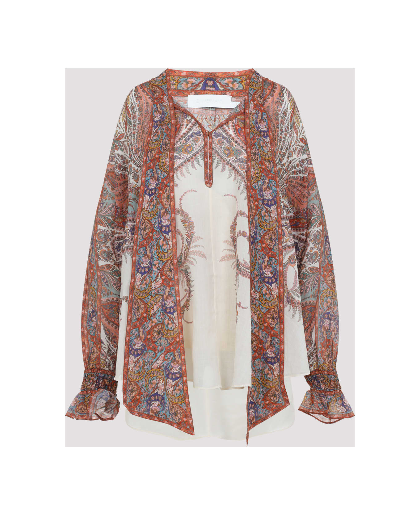 Zimmermann Rhiannon Blouse - Cream Paisley