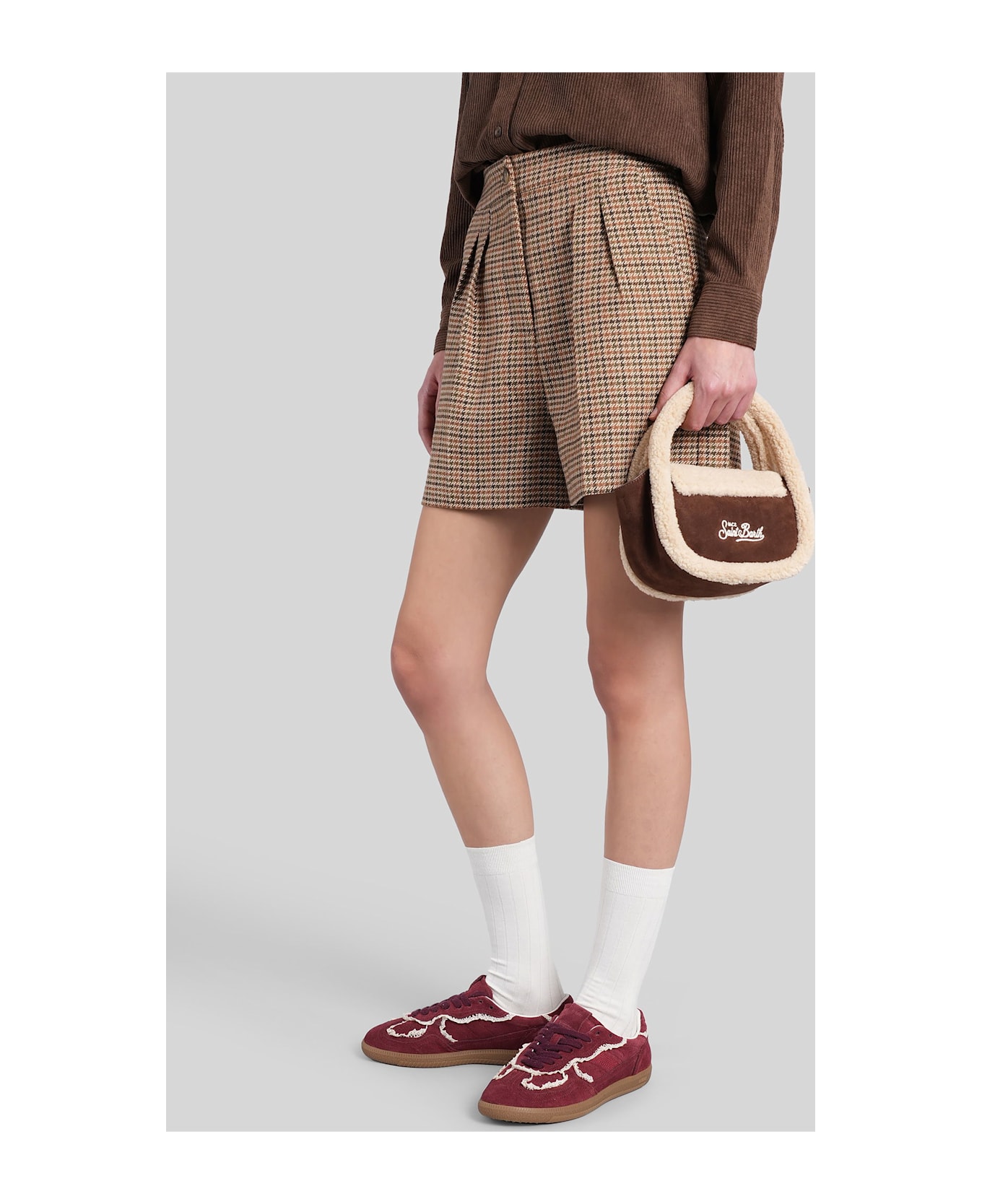 MC2 Saint Barth Aya English Shorts In Beige Polyester - beige